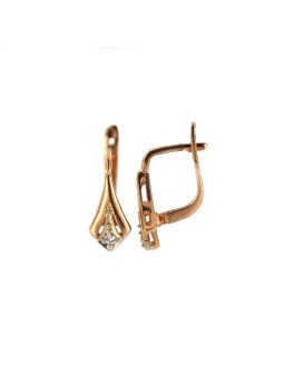 Rose gold zirconia earrings BRA04-16-23