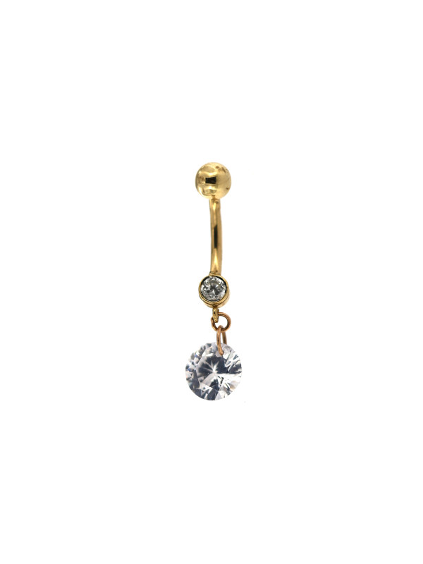 Yellow gold belly ring GG01-07