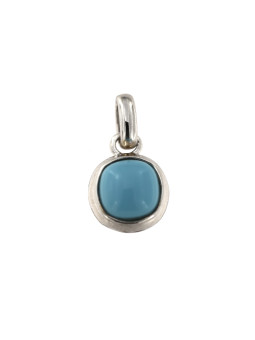 White gold quartz pendant ABAK-M-06