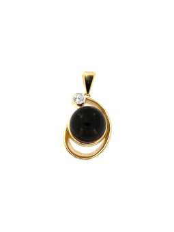 Yellow gold quartz pendant AGAK-V-01