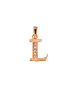 Rose gold initial letter pendant ARR-L-02