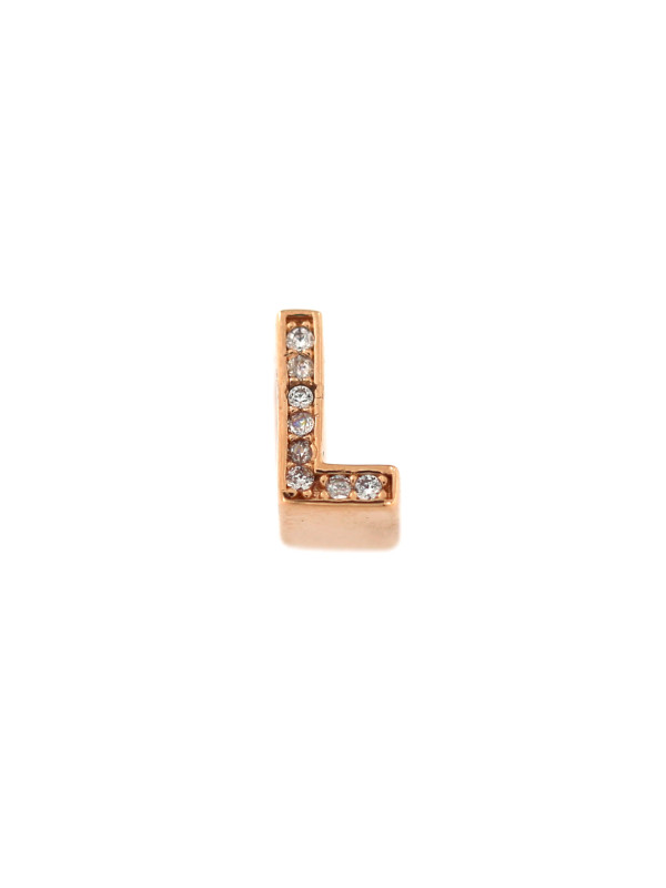 Rose gold initial letter pendant ARR-L-03