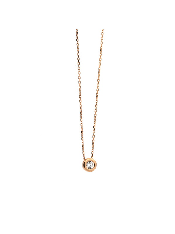Rose gold pendant necklace CPR03-10