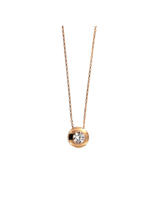 Rose gold pendant necklace CPR03-11