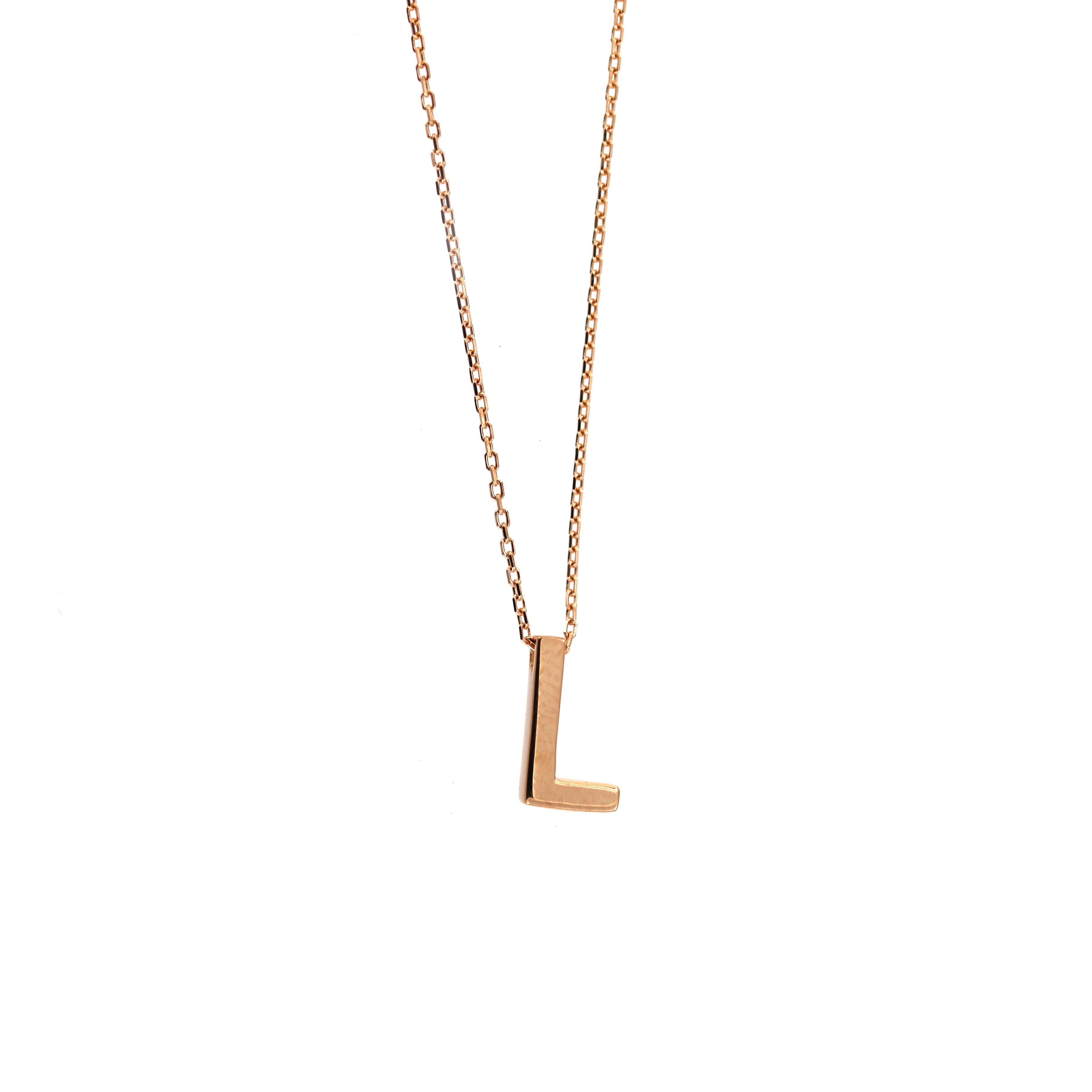 Rose gold pendant necklace CPR33-L-01