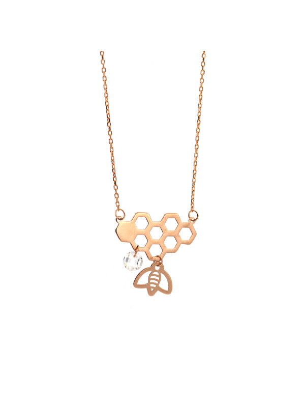Rose gold pendant necklace CPR35-01