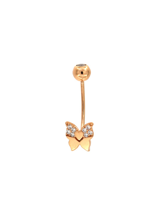 Rose gold belly ring GR10-01