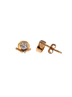 Rose gold zirconia stud earrings BRV03-13-01