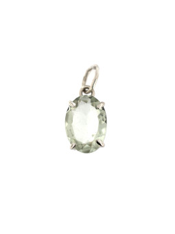 White gold quartz pendant ABBR03-02