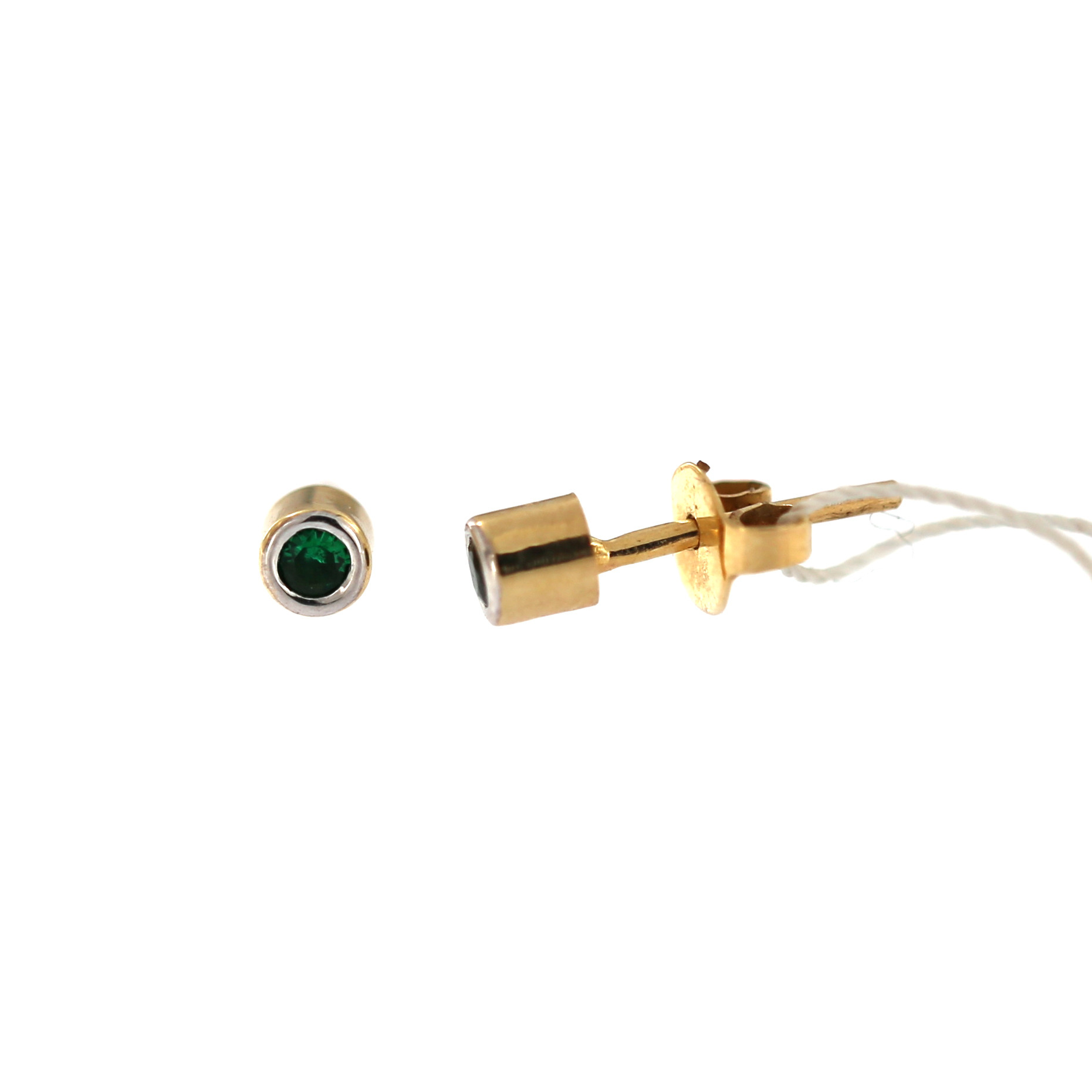 Yellow gold earrings with emeralds BGBR04-03-01