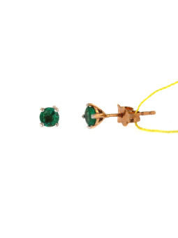 Auksiniai auskarai su smaragdais BRBR02-02-02
