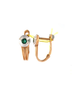 Auksiniai auskarai su smaragdais BRBR02-02-03
