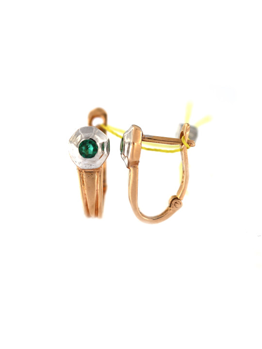 Rose gold emerald earrings BRBR02-02-03