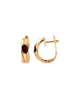 Rose gold garnet earrings BRBR02-04-01