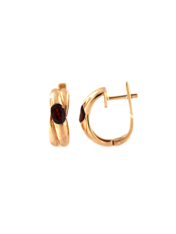 Rose gold garnet earrings BRBR02-04-01