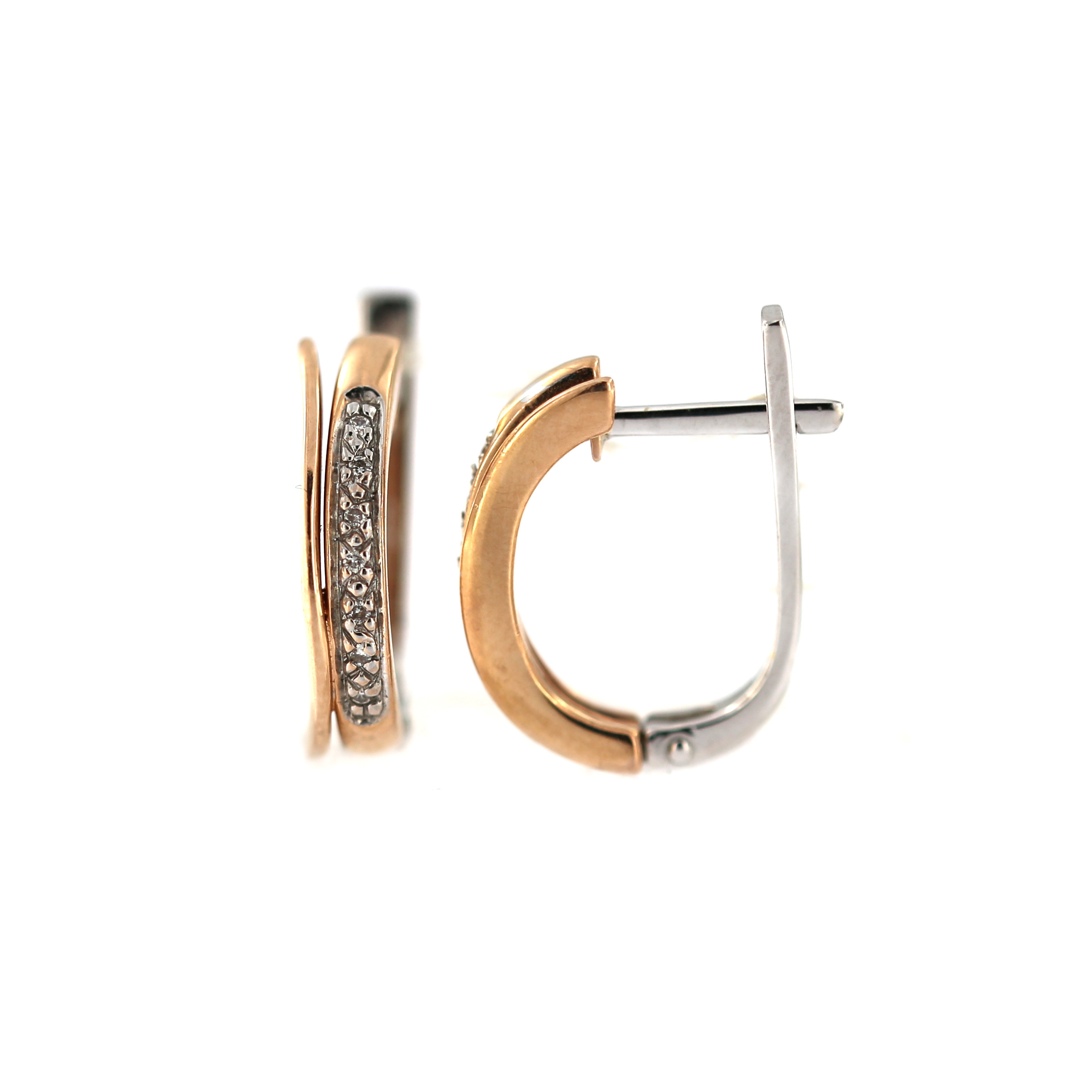Rose gold diamond earrings BRBR03-01-02