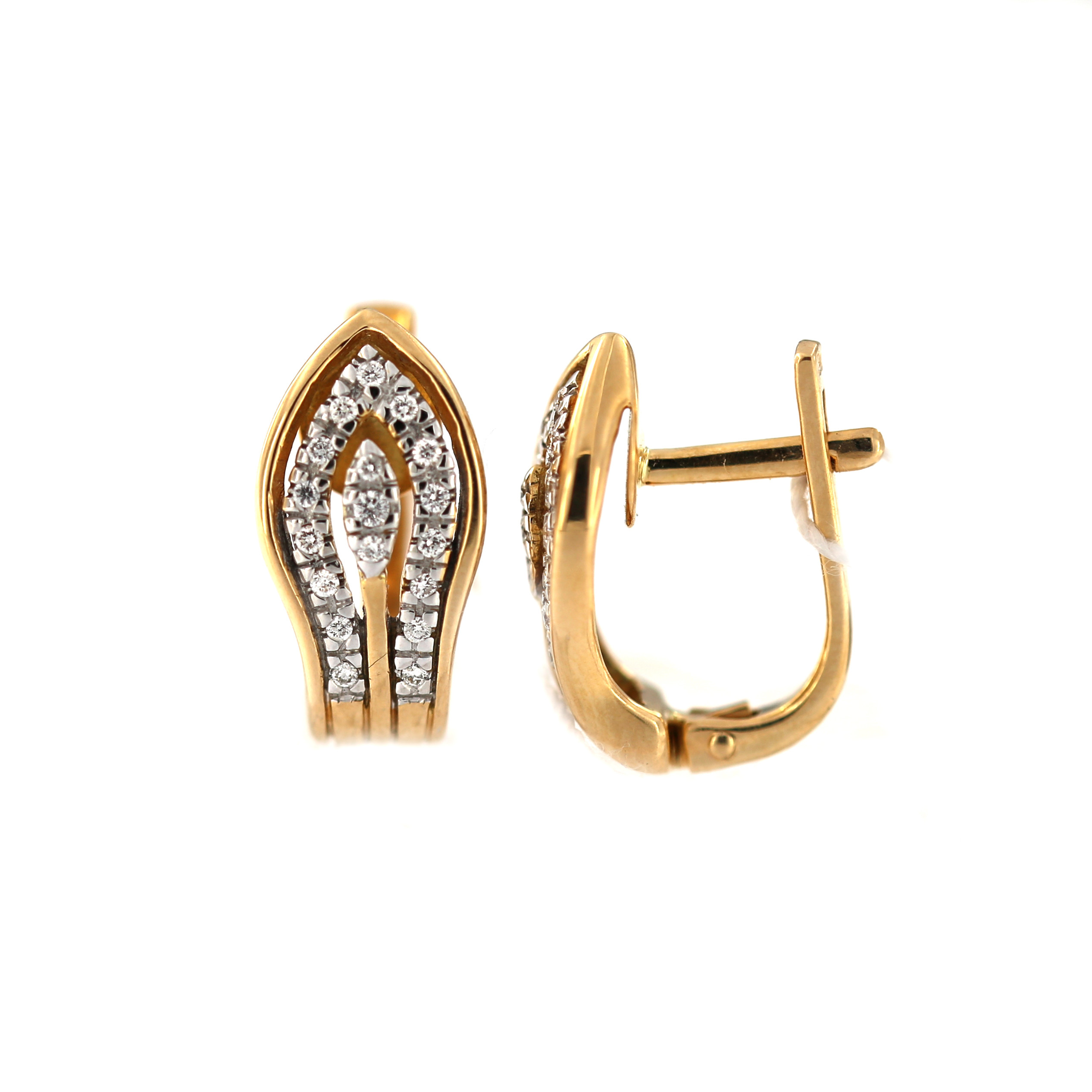 Rose gold diamond earrings BRBR03-02-02