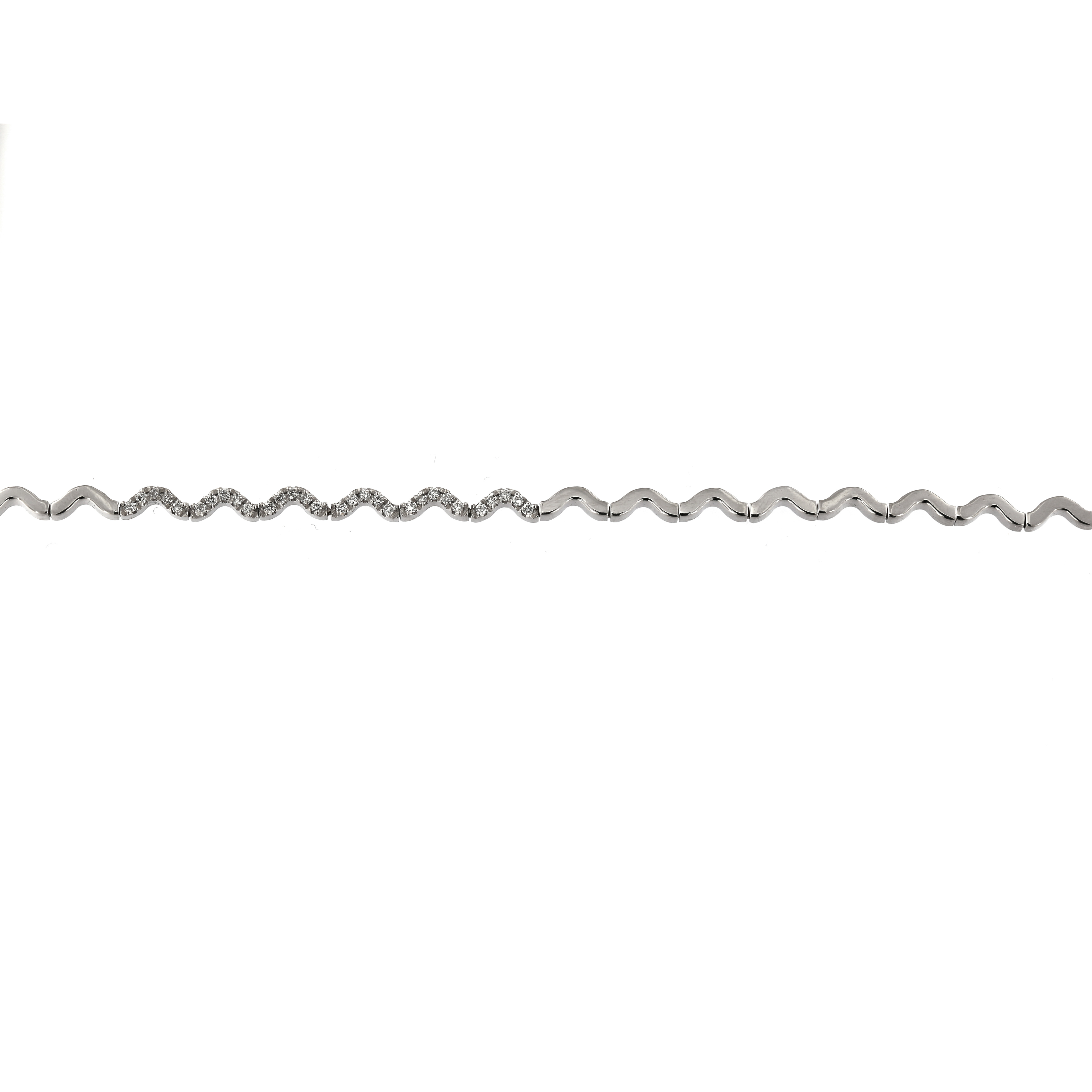 White gold bracelet with diamonds EBBR03-01