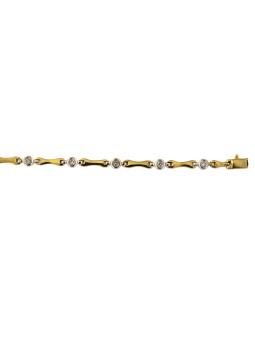 Yellow gold bracelet with diamonds EGZBR01-01