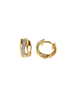 Yellow gold earrings with diamonds BGBR03-01-02