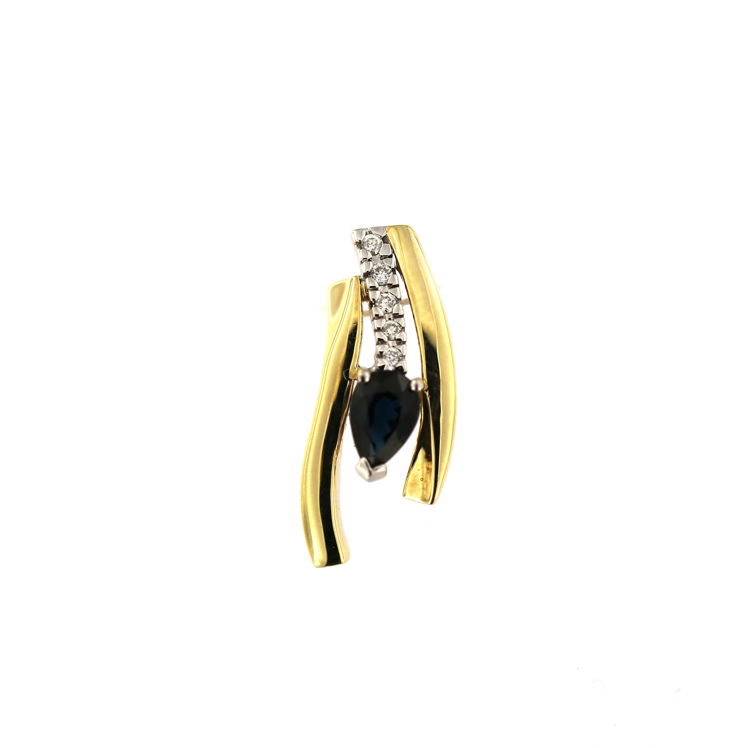 Yellow gold diamond pendant AGBR02-02