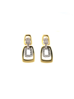 Yellow gold earrings with diamonds BGBR05-01-01
