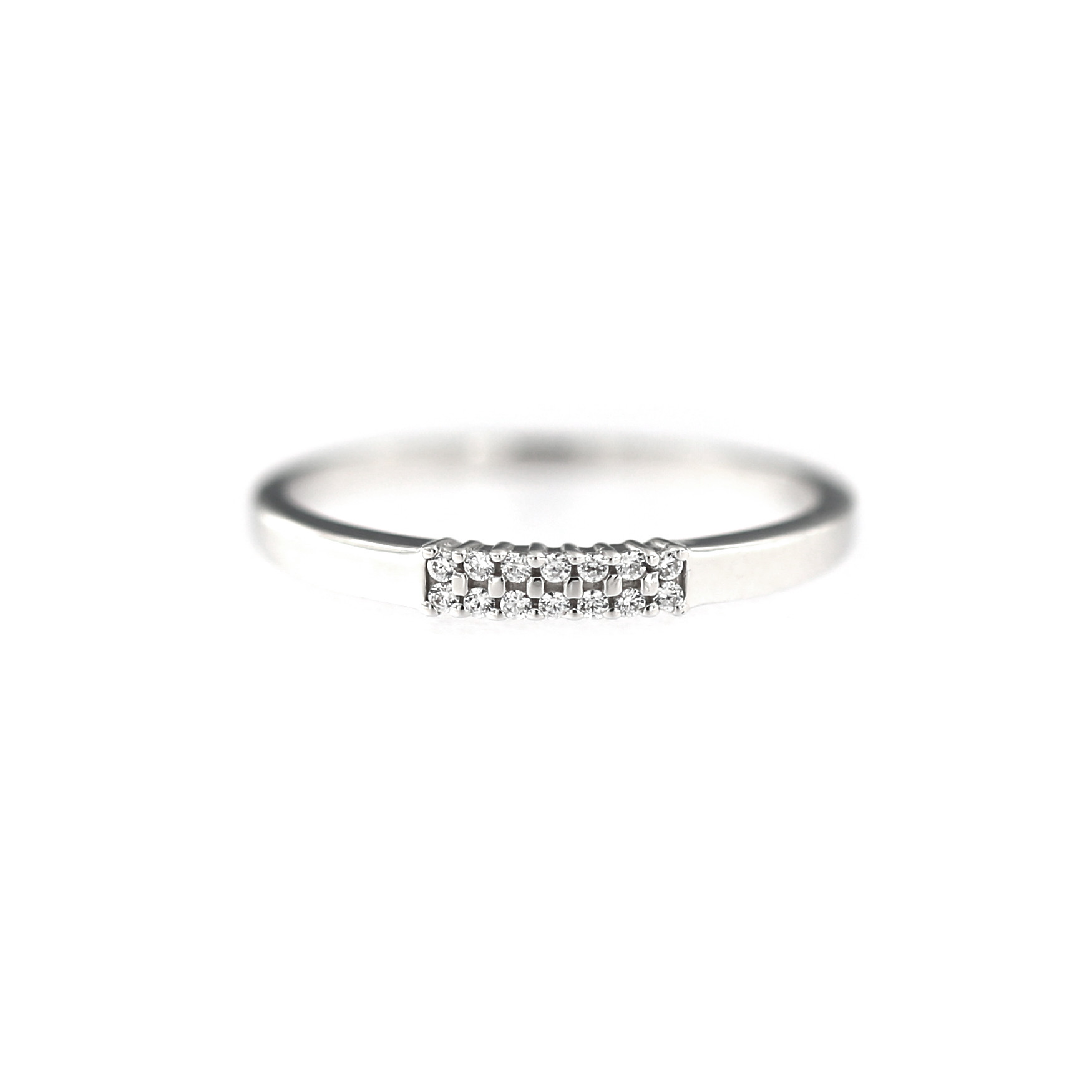 White gold zirconia ring DBAM02-04