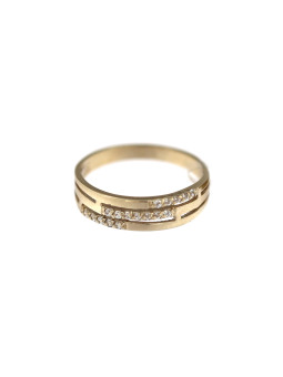 Balto aukso žiedas su cirkoniais DBC04-04