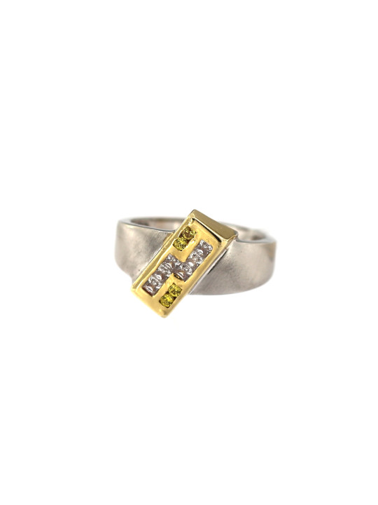 White gold zirconia ring DBC05-02
