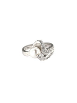 White gold pearl ring DBP02-02