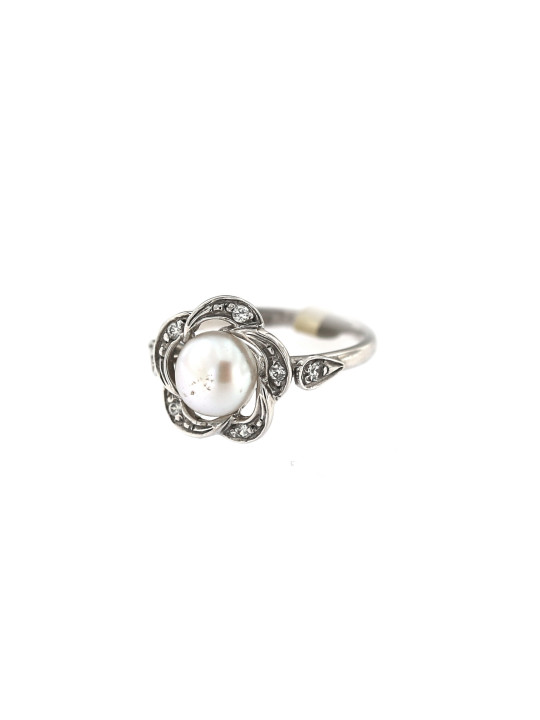 White gold pearl ring DBP03-01