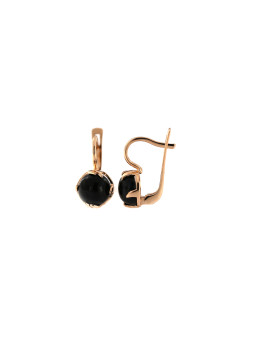 Rose gold onyx earrings BRA01-J-01