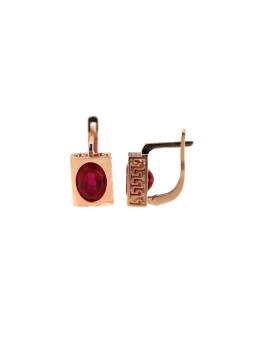 Rose gold zirconia earrings BRA01-R-02