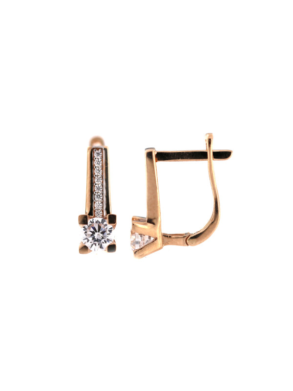 Rose gold zirconia earrings BRA04-02-33