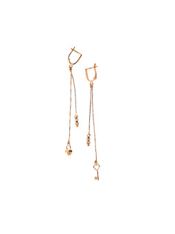 Rose gold drop earrings BRA05-11-03