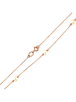 Rose gold pearl necklace CPR-B-01