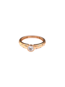 Rose gold zirconia ring DRS03-10-01