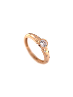 Rose gold zirconia ring DRS03-10-01
