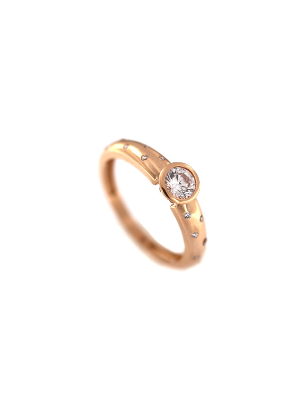 Auksinis žiedas su cirkoniais DRS03-10-01