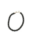 Silver bracelet with hematite BIKER-HA-05 