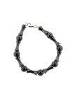 Silver bracelet with hematite BIKER-HA-04 
