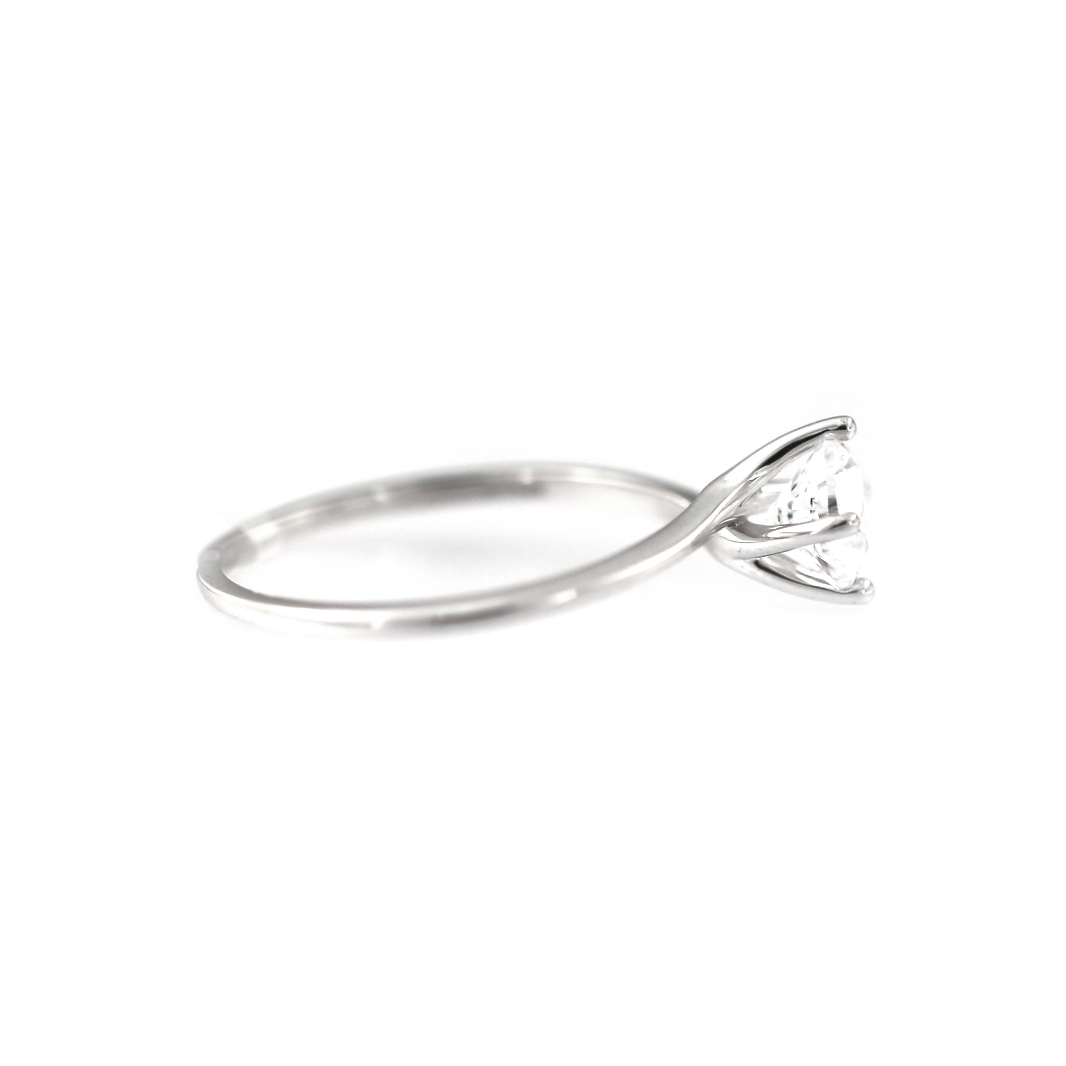 small white gold diamond ring