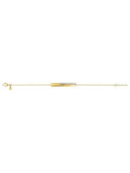 Gold plated brass zirconia bracelet GLG12008.10