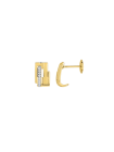 Gold plated brass zirconia earrings GLG15005.10 