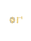 Gold plated brass zirconia earrings GLG15026.10 
