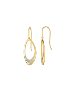Gold plated brass zirconia earrings MUR105190.1