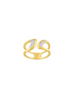 Gold plated brass zirconia ring MUR107025.1
