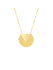 Gold plated brass pendant necklace MUR102873 