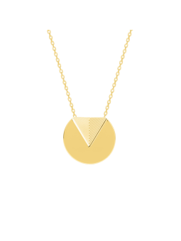 Gold plated brass pendant necklace MUR102873