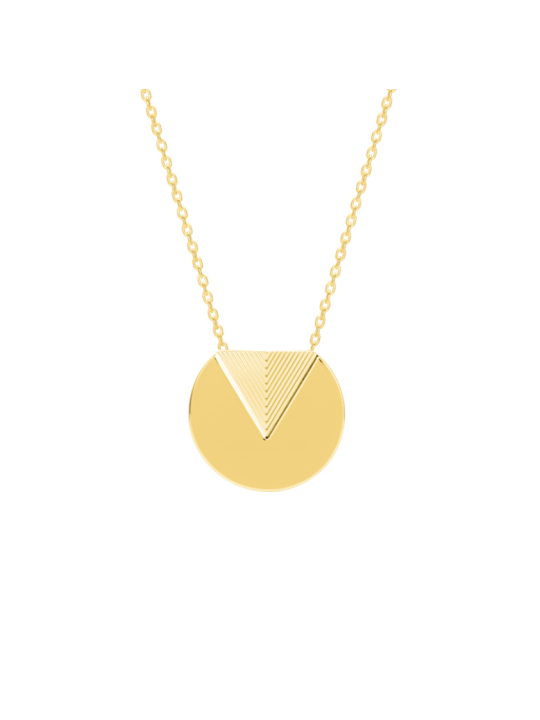Gold plated brass pendant necklace MUR102873
